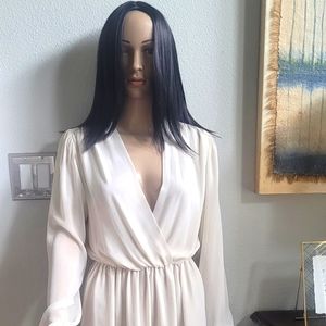 Draped mini mesh dress